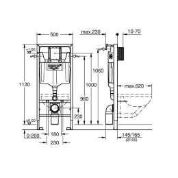 Bâti-support Pour Wc Rapid Sl - Pour Mur Porteur, Chrome