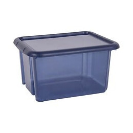 Eda Plastique Boite De Rangement Funny Box 30 L - Bleu Profond Acidule - 44 X 36 X 25 Cm
