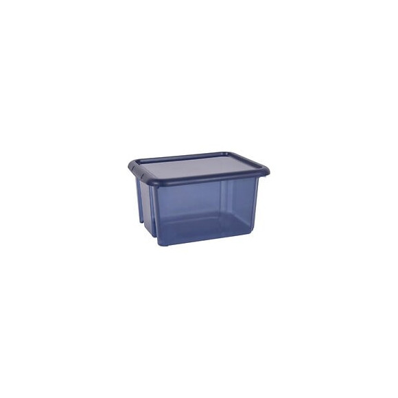 Eda Plastique Boite De Rangement Funny Box 30 L - Bleu Profond Acidule - 44 X 36 X 25 Cm