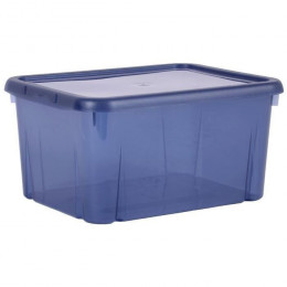 Eda Plastique Boite De Rangement Funny Box 8 L - Bleu Profond Acidule - 31 X 23,4 X 15,4 Cm