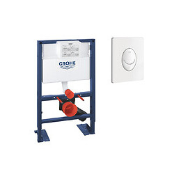 Bâti Support Pour Wc Hauteur Réduite Rapid Sl, 0.82 M + Plaque De Commande, Chrome