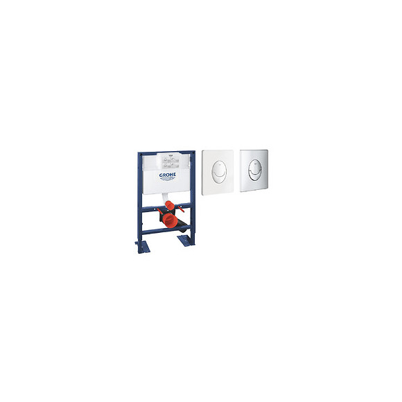 Bâti Support Pour Wc Hauteur Réduite Rapid Sl, 0.82 M + Plaque De Commande, Blanc
