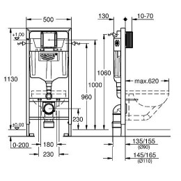 Bati Support Rapid Sl + Plaque De Commande Skate Air, Plaque Chromee