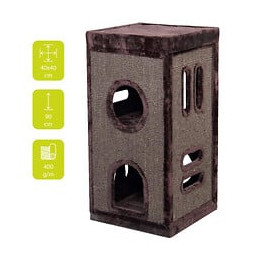 Ebi Griffoir Trend Rockefeller Castle 40 X 40 X 90 Cm - 13 Kg - Brun - Pour Chat