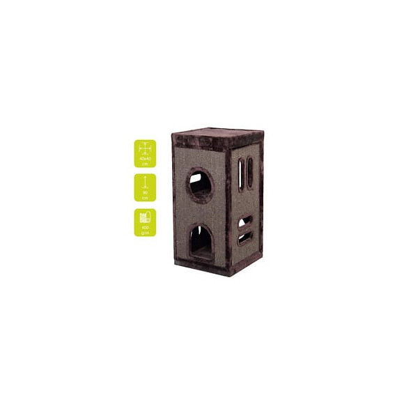 Ebi Griffoir Trend Rockefeller Castle 40 X 40 X 90 Cm - 13 Kg - Brun - Pour Chat