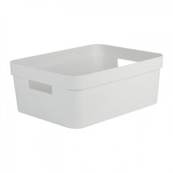 Boite De Rangement Decor Stone Blanc - 12 L
