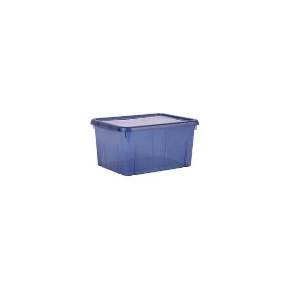 Eda Plastique Boite De Rangement Funny Box 8 L - Bleu Profond Acidule - 31 X 23,4 X 15,4 Cm