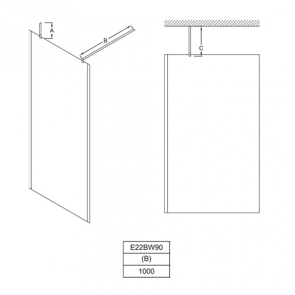 Barre De Renfort Horizontale Pour Paroi Douche Contra