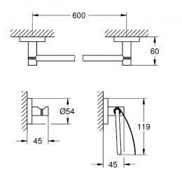 Set Accessoires Essentials 40775001, Chrome