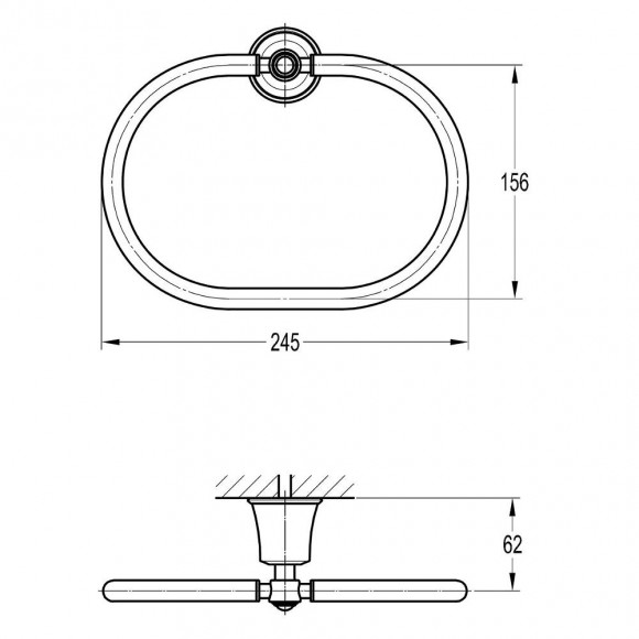Paini Porte Serviette Anneau Lady S Chrome