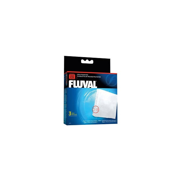 Fluval Plaquette Mousse/polyester C3,3unite - Pour Poisson