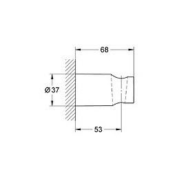Support Mural Pour Douchette Tempesta Cosmopolitan Chromé