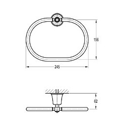 Paini Porte Serviette Anneau Lady S Chrome