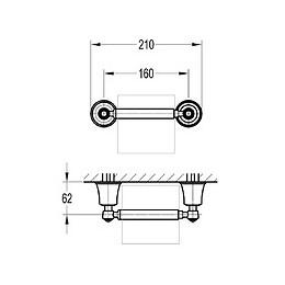 Paini Porte Rouleau Mural Lady S Chrome