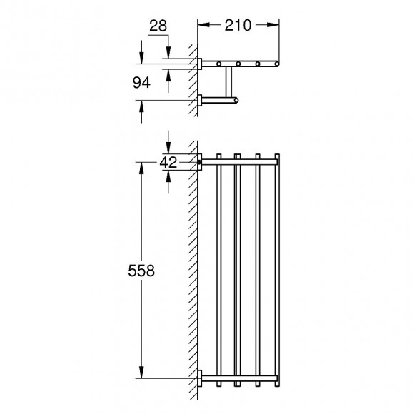 Pack Porte-serviette + Patère Murale + Dérouleur De Papier Essentials