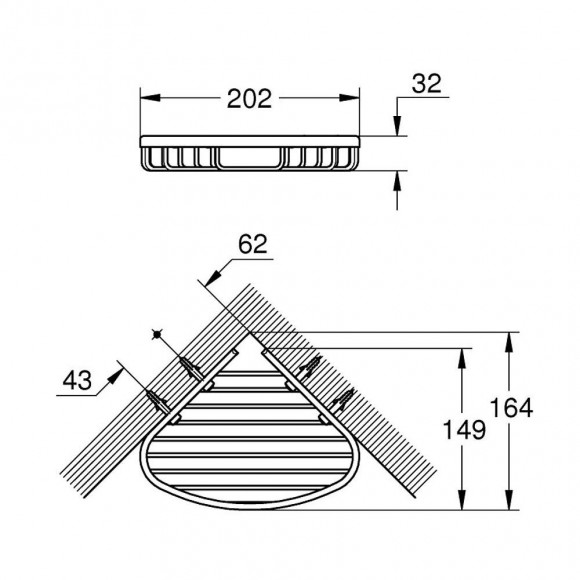 Panier Porte-savon Baucosmopolitan Chromé