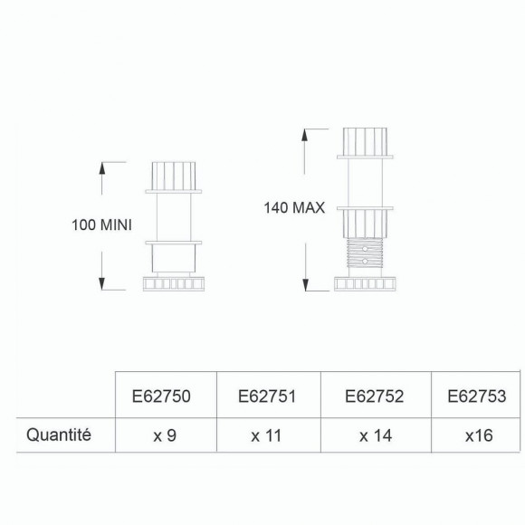 Kit De Réhausse Flight Pure, 14 Pieds