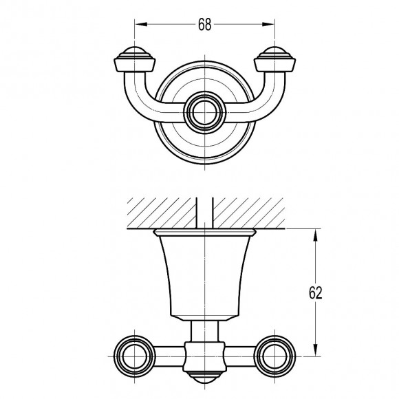 Paini - Patère Murale Double Lady S