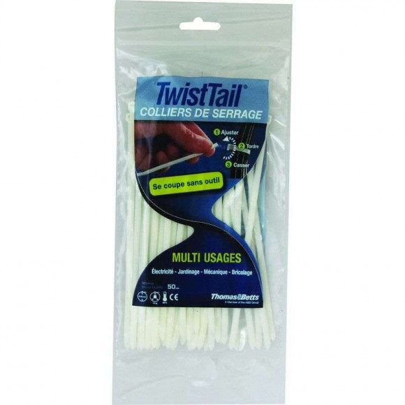 Lot De 50 Colliers De Câblage 4,7x181mm - Blanc