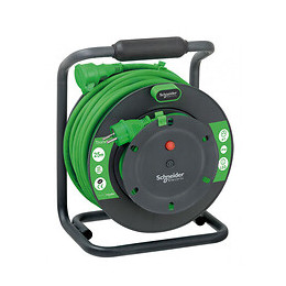 Enrouleur Chantier 25m 1 Prise 2p+t Avec Clapet (ip44) - Schneider