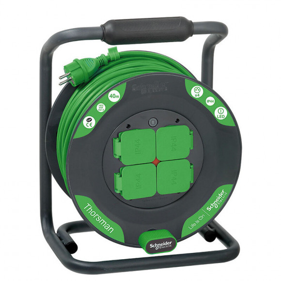 Enrouleur Bricolage 40m 4 Prises 2p+t (ip44) - Schneider