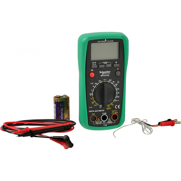 Multimètre Numérique Cat Iii (300v) Écran Lcd Vert - Schneider