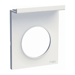 Plaque De Finition 1 Poste Avec Support Téléphone Mobile Blanc Odace