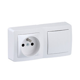 Va Et Vient + Prise 2p+t Alrea - Blanc