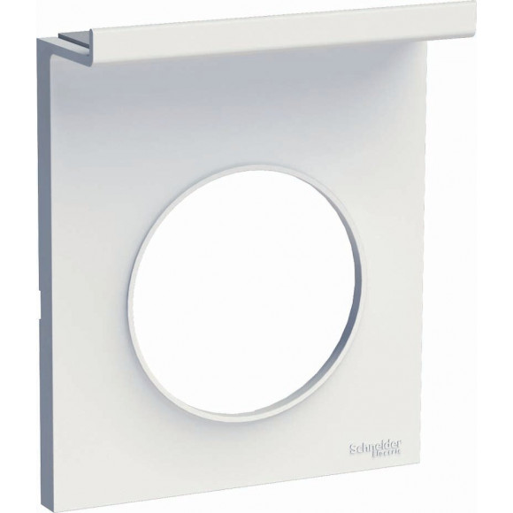 Plaque De Finition 1 Poste Avec Support Téléphone Mobile Blanc Odace