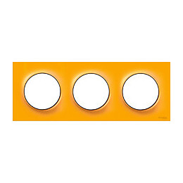 Plaque De Finition 3 Postes Horizontal/vertical Ambre Odace