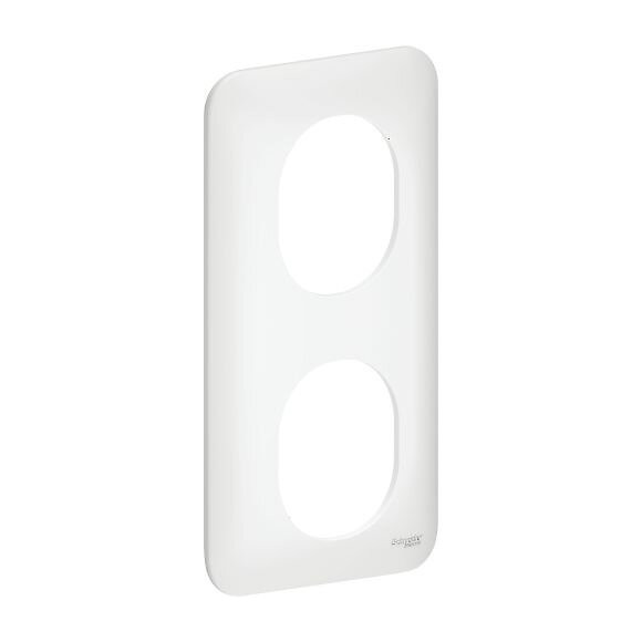 Plaque 2 Postes Ovalis - Blanc