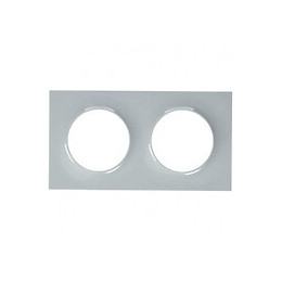 Plaque De Finition 2 Postes Entraxe 71mm Gris Odace