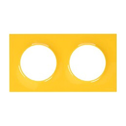 Plaque De Finition 2 Postes Entraxe 71mm Ambre Odace