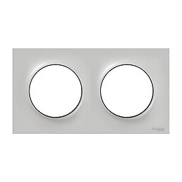 Plaque De Finition 2 Postes Entraxe 71mm Sable Odace