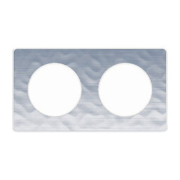 Plaque De Finition 2 Postes Horizontal Vertical Aluminium Martelé Odace