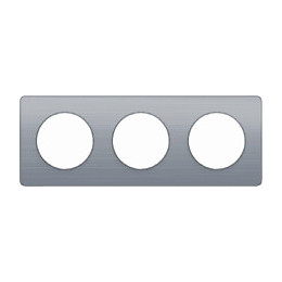 Plaque De Finition 3 Postes Aluminium Brossé Odace