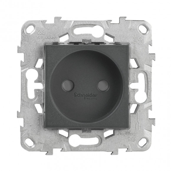 Prise Simple 2p Bornes À Vis 16a Anthracite Unica