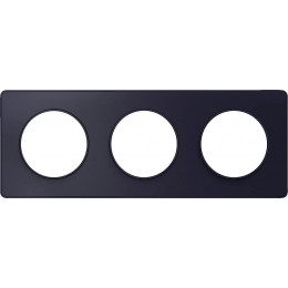 Plaque De Finition 3 Postes Horizontal/vertical 71mm Anthracite Odace