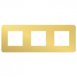 Plaque De Finition 3 Postes Or Avec Liseré Unica
