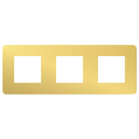 Plaque De Finition 3 Postes Or Avec Liseré Unica