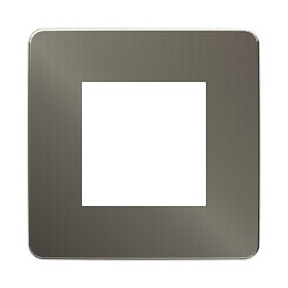 Plaque De Finition 1 Poste Aluminium Avec Liseré Unica