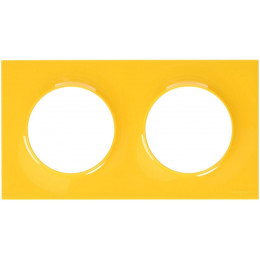 Plaque De Finition 2 Postes Entraxe 71mm Ambre Odace