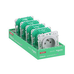 Lot De 5 Prises 2p+t (sans Plaque) Odace - Aluminium