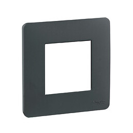 Plaque De Finition 1 Poste Anthracite Unica