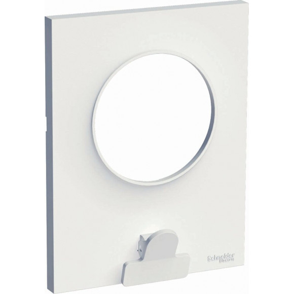 Plaque De Finition 1 Poste Avec Pince Polyvalente Blanc Odace