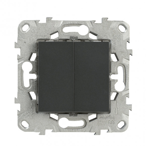 Double Interrupteur Va-et-vient 10a Connexion Rapide Aluminium Unica