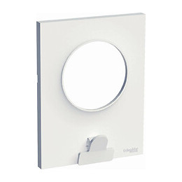 Plaque De Finition 1 Poste Avec Pince Polyvalente Blanc Odace