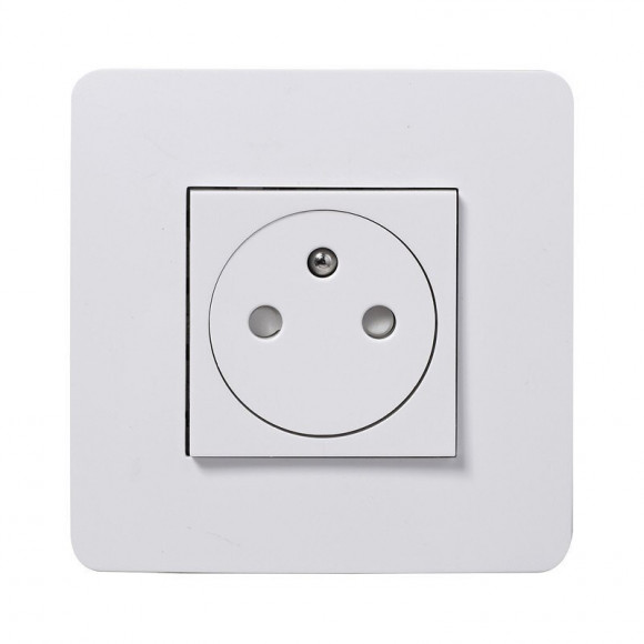 Prises Affleurante 2p+t (avec Plaque) Unica - Blanc