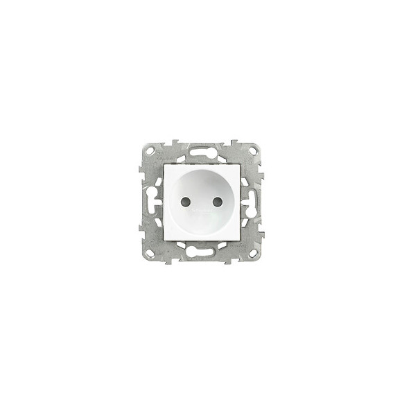 Prise Simple 2p Bornes À Vis 16a Blanc Unica