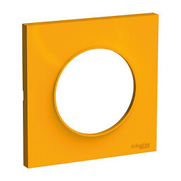 Plaque De Finition 1 Poste Entraxe 71mm Ambre Odace